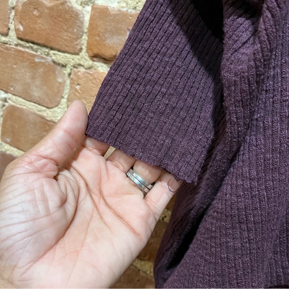 Free People Beach World Traveler Ribbed Turtleneck Split Back Sweater - Picture 6 of 8